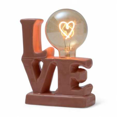 Bomboniere Matrimonio Hervit 2025 Lampada Led con Scritta LOVE in Porcellana in 4 colori con Scatola Inclusa AD - 4