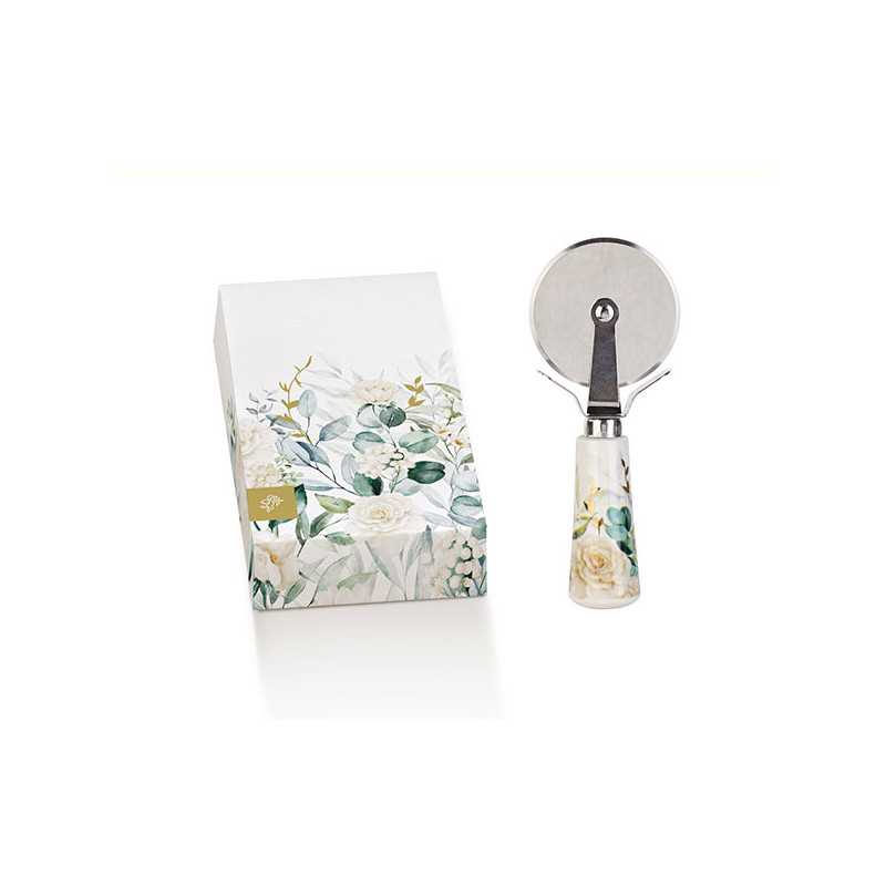 Bomboniere Matrimonio Rotella Tagliapizza con Manico in Porcellana Decorata - 2