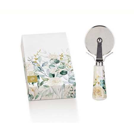 Bomboniere Matrimonio Rotella Tagliapizza con Manico in Porcellana Decorata - 2