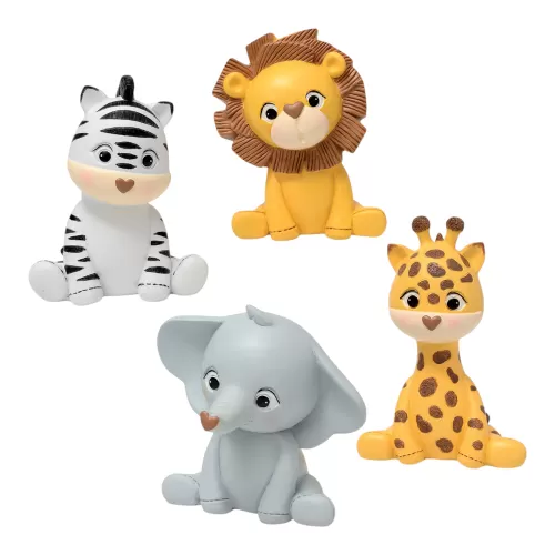 Bomboniere per Battesimo Salvadanaio Animaletti Savana 4 assortiti AD - 1
