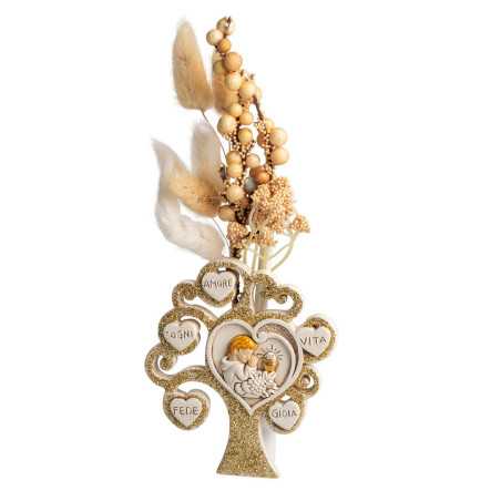 Bomboniera Prima Comunione Profumatore Icona Albero della Vita con Bimbo in Preghiera Harmony - 1