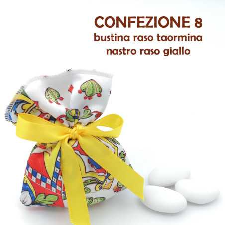 Bomboniera Profumatore Basso con Corallo Celeste e Scatola Rigida Panna Melograno - 10