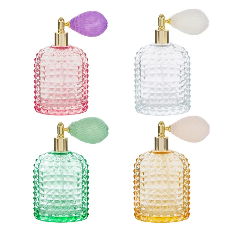 Bomboniera portaprofumo spray vetro colorato 30 ml con scatola ulivo Le stelle - 1