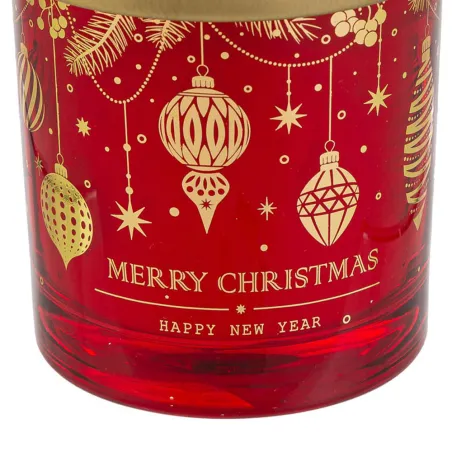 Candela profumata vetro rosso natalizia – Bomboniera matrimonio elegante e utile Le stelle - 3