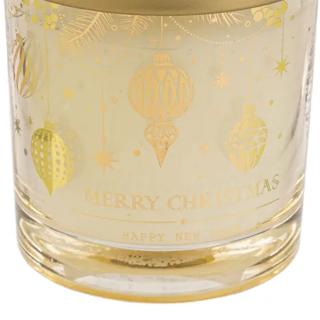 Barattolino Candela Profumata in Vetro con Decoro Oro – Bomboniera Natalizia per Matrimonio Le stelle - 3