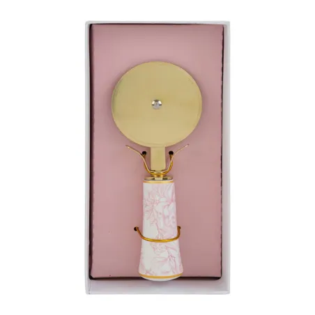 Bomboniera Utile Taglia Pizza Decoro Rosa con Astuccio Le stelle - 3