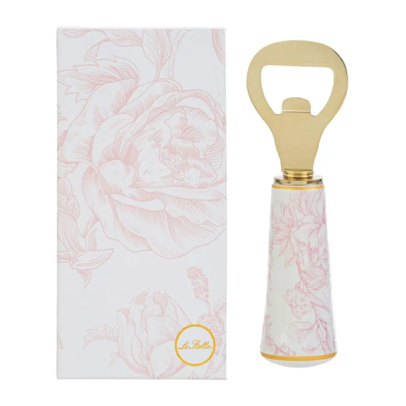 Bomboniera Utile Apribottiglie Decoro Rosa con Astuccio Le stelle - 1