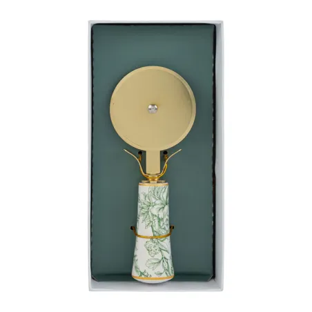 Bomboniera Utile Taglia Pizza Decoro Verde con Astuccio Elegante Le stelle - 3