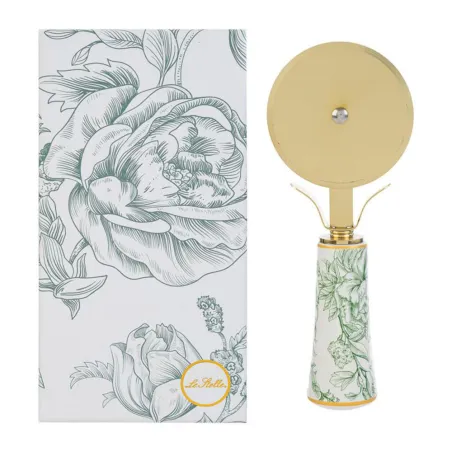 Bomboniera Utile Taglia Pizza Decoro Verde con Astuccio Elegante Le stelle - 1