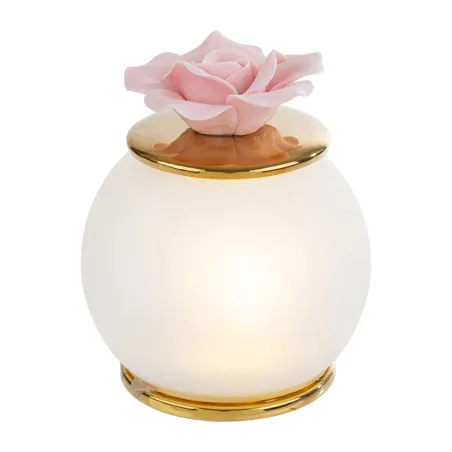 Bomboniera luminosa lampada LED fiore rosa con astuccio Le stelle - 1