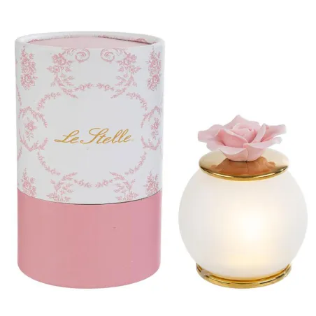 Bomboniera luminosa lampada LED fiore rosa con astuccio Le stelle - 2
