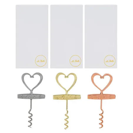 Bomboniera utile Apribottiglie Love in metallo 3 colori assortiti con astuccio Le stelle - 2
