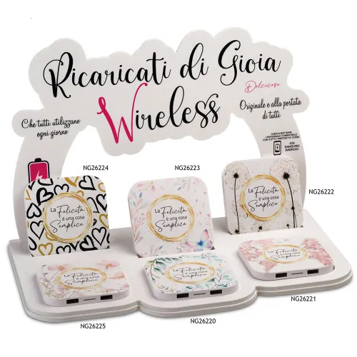 Bomboniera utile: Power Bank Wireless & USB Dolcicose con decoro a scelta Dolcicose - 1