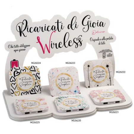 Bomboniera utile: Power Bank Wireless & USB Dolcicose con decoro a scelta Dolcicose - 1