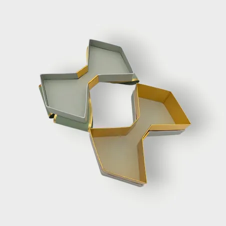 Scatolina Porta Confetti a Fiocco Oro in Cartoncino – Colori Misti - 7