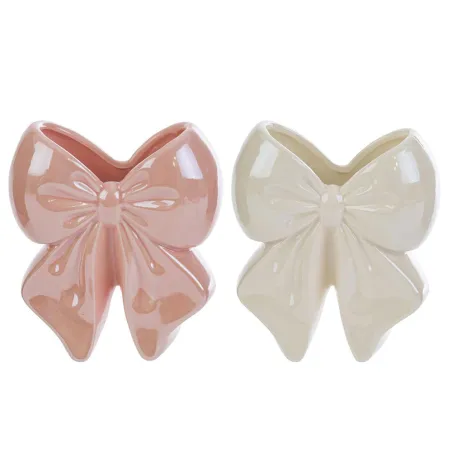 Vaso Fiocco in Porcellana Rosa/Bianco – Shopper Inclusa (2 Modelli) Le stelle - 1