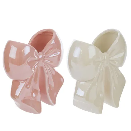 Vaso Fiocco in Porcellana Rosa/Bianco – Shopper Inclusa (2 Modelli) Le stelle - 2