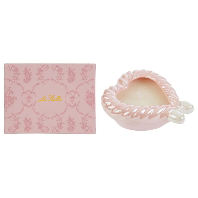 Candela Cuore in Porcellana Rosa – Shopper Inclusa Le stelle - 1