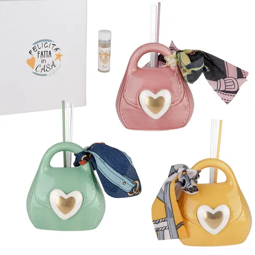 Borsetta diffusore in porcellana con foulard e cuore – 3 modelli ETM - 1