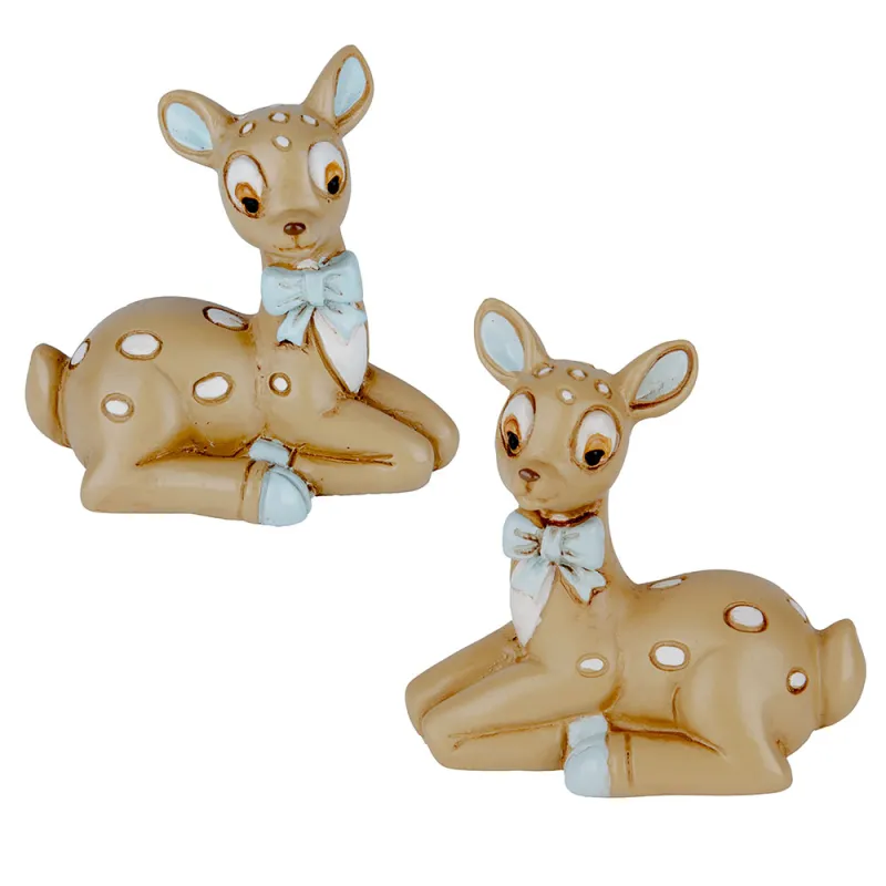 Cervo da poggio in resina celeste – Linea Tenero (2 modelli) ETM - 1