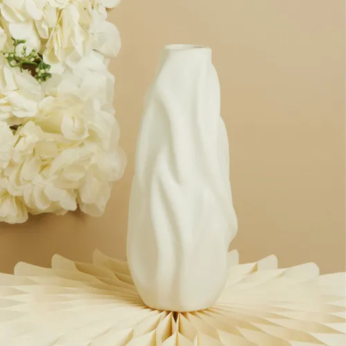 Bomboniera Matrimonio Claraluna 2026 – Vaso medio Onde in porcellana Claraluna - 1