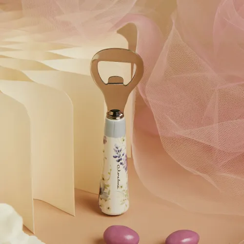 Bomboniera Matrimonio Claraluna 2026 – Apribottiglia floreale lilla Claraluna - 1