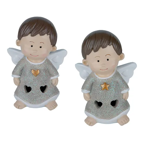 Magnete Angioletto Glitter Argento con Cuore/Stella Oro – Linea Energy ETM - 1