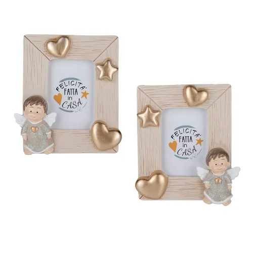 Portafoto Effetto Legno con Angioletto Glitter – Linea Energy ETM - 1