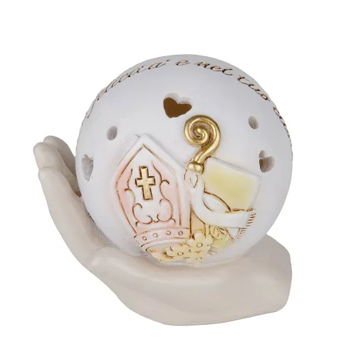 Sfera LED su Mani Cresima traforata con cuori – Linea Raggio ETM - 1