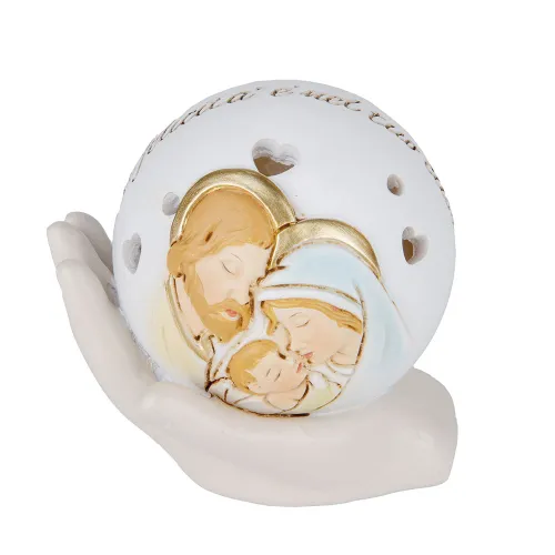 Sfera LED su Mani Sacra Famiglia traforata con cuori – Linea Raggio ETM - 1