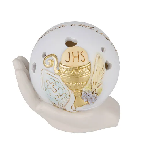 Sfera LED su Mani Prima Comunione e Cresima traforata cuori – Linea Raggio ETM - 1