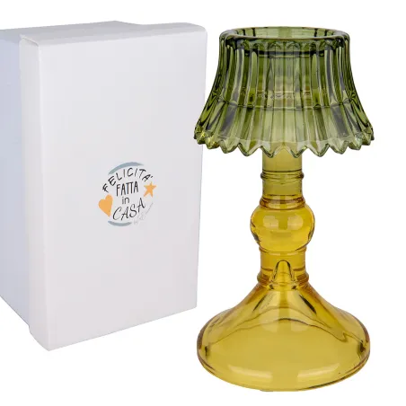 Portacandela “Lume” in Vetro Bicolore – Linea Colorfull con Scatola ETM - 1