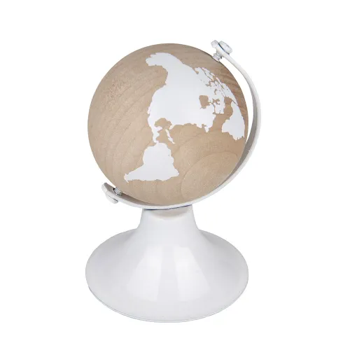 Mappamondo in Legno da Poggio con Base Bianca – Linea Travel ETM - 1