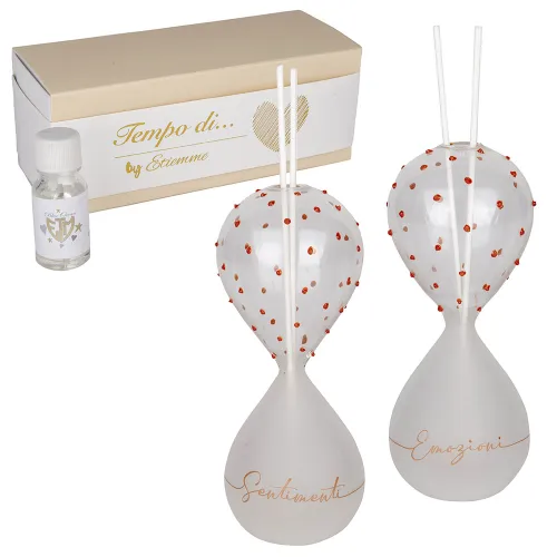 Diffusore Clessidra “Emotion” Grande con Micro Pois e Frase ETM - 1