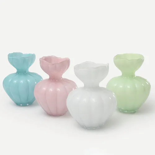 Vaso in Vetro Bomboniera Matrimonio – 4 Colori con Shopper Inclusa ETM - 1
