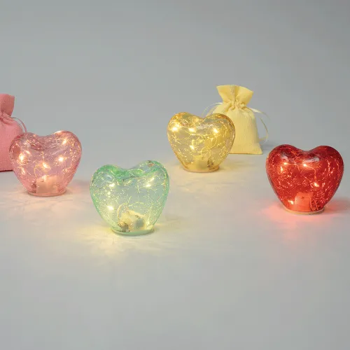 copy of Mela LED in Vetro Effetto Crackle – Bomboniera Matrimonio (Senza Scatola) AD - 1