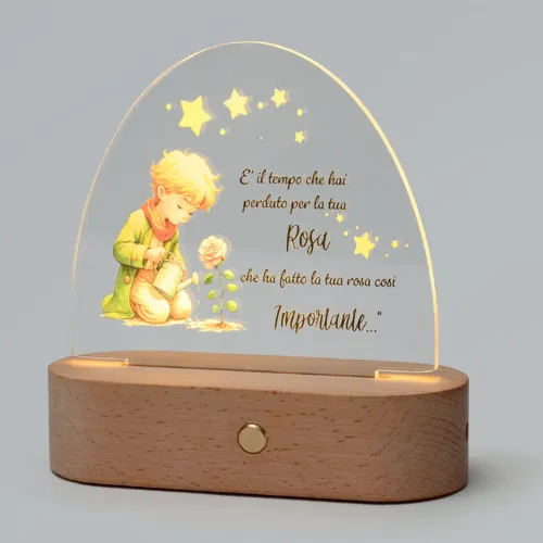 copy of Vaso Lampada LED in Vetro – Bomboniera Matrimonio, 3 Colori con Shopper AD - 1