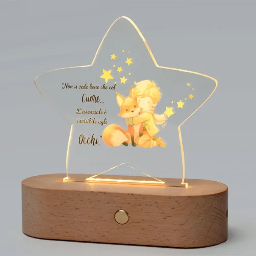 copy of Lampada LED Plexi Prima Comunione con Base in Legno – Shopper Inclusa AD - 1