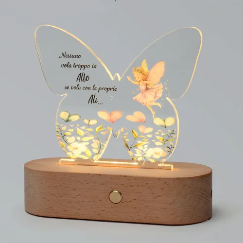 copy of Lampada LED Farfalla con Fatina – Bomboniera Prima Comunione AD - 1