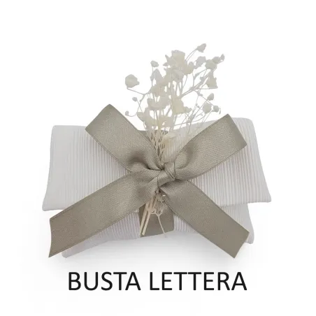Sacchetti matrimonio ottomano panna con fiocco salvia e gipsofila Liete Creazioni - 4