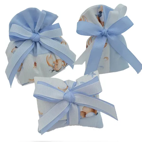 copy of Sacchetti Nascita e Battesimo Pois Celeste con Tag Mongolfiera – Made in Italy Liete Creazioni - 2