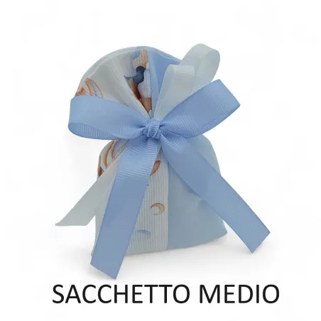 copy of Sacchetti Nascita e Battesimo Pois Celeste con Tag Mongolfiera – Made in Italy Liete Creazioni - 3