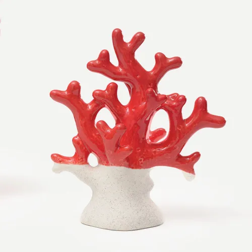 Corallo da Poggio in Porcellana Rosso/Bianco – Bomboniera Mare (piccolo) AD - 1
