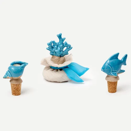 Tappi in Sughero Mare Azzurro – Conchiglia, Pesce, Corallo (3 ass.) AD - 1