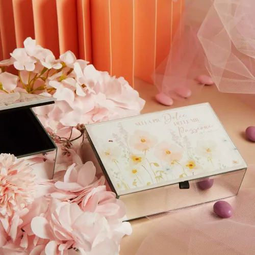 Bomboniera Matrimonio Claraluna 2026 – Scatola portagioie floreale rosa Claraluna - 1