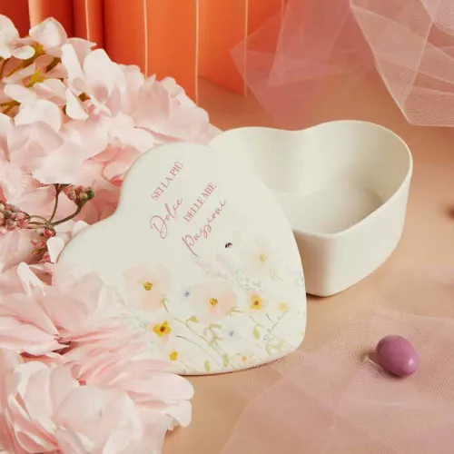 Bomboniera Matrimonio Claraluna 2026 – Scatola cuore floreale rosa Claraluna - 1