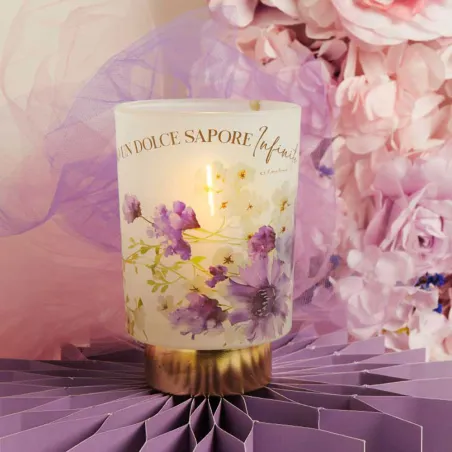Bomboniera Matrimonio Claraluna 2026 – Lampada LED floreale lilla (con scatola regalo) Claraluna - 1