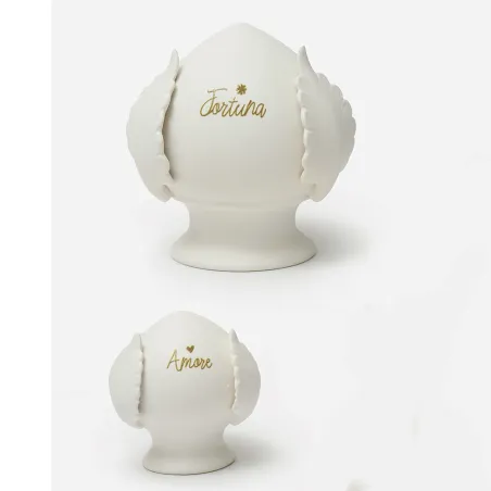 copy of Pigna “Celeste” in Porcellana Satinata con Scritta Oro – Bomboniera Prima Comunione (2 misure) AD - 1