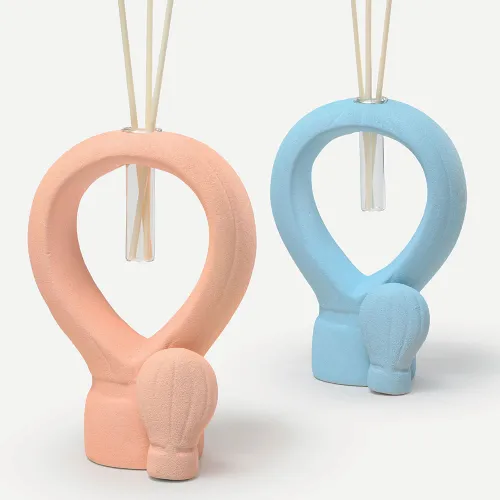 Profumatore Mongolfiera Stilizzata con Ampollina in Vetro – Battesimo (2 colori) AD - 1