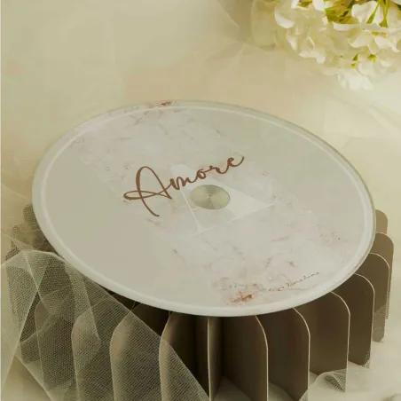 Vassoio girevole in vetro “Amore” – Claraluna 2026 Claraluna - 1